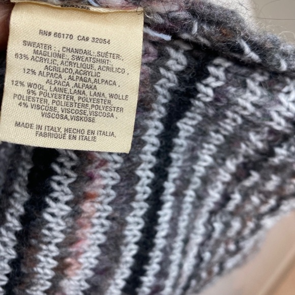 Anthropologie Cardigan XS Akemi Kin Alpaca Wool Open Front Long Oversized Chunky - Picture 9 of 13